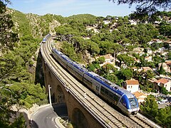 A SNCF Class B 81500 at La Redonne on the Marseille–Ventimiglia railway.