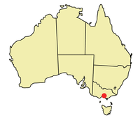 Location of Melbourne