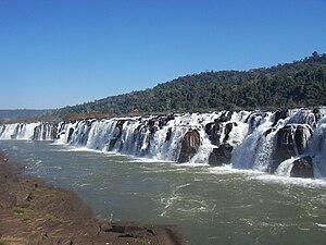 Los saltos del Moconá, en el extremo nororiental de la Provincia de Misiones.