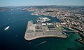 Vista da Zona Franca na ría de Vigo.