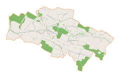 Mapa konturowa gminy Trzyciąż, blisko lewej krawiędzi u góry znajduje się punkt z opisem „Michałowiec”