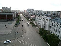 View of the city from the Geological Institute collections area