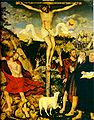 Altar de Weimar, de Lucas Cranach el Vell. Als peus del Crist crucificat hi ha els líders de la Reforma protestant.