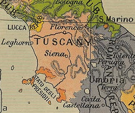 Localização de Presídios da Toscana