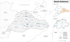 Localisation de District de Delémont