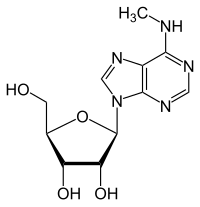 Strukturformel von N6-Methyladenosin