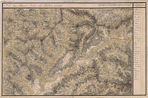 Cându pe Harta Iosefină a Transilvaniei, 1769-73