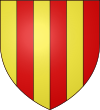 Blason de l'ancienne Maison de Faucigny et de la province éponyme : Palé d'or et de gueules.