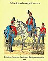 Hussards du régiment de Mecklenbourg-Strelitz en 1905 par Richard Knötel.