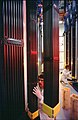 Image 34Nuclear fuel assemblies being inspected before entering a pressurized water reactor in the United States (from Nuclear power)