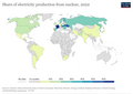 Image 61Share of electricity production from nuclear, 2022 (from Nuclear power)