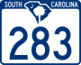 South Carolina Highway 283 marker