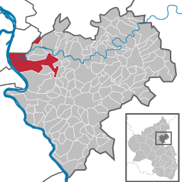 Läget för Lahnstein i Rhein-Lahn-Kreis