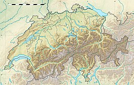 Map showing the location of Oberaletsch Glacier