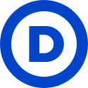 A blue circle with a capital "D" inside