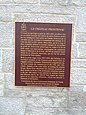 Plaque de la commission des lieux et monuments historiques du Canada.