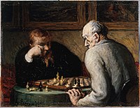 Honoré Daumier,Les Joueurs d'échecs (Die skaakspelers), 1863