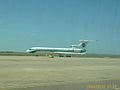 Túpolev 154 en plataforma del aeropuerto de Valladolid.