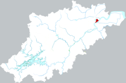 Location of Shangcheng District within Hangzhou