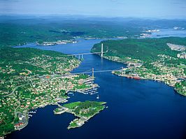 Bruggen tussen Stathelle en Brevik