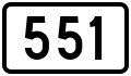 Regional Road 551 shield}}