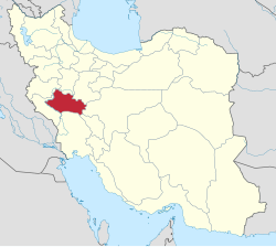 Location of Lorestan province in Iran