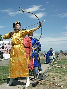 Arqueres al festival Naadam