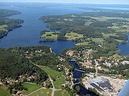 Sördellen och tätorten Näsviken i juli 2006.