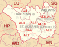 AL postcode area map