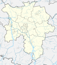 Mapa konturowa powiatu inowrocławskiego, u góry znajduje się punkt z opisem „Jezuicka Struga”