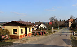 Bus stop by the main road