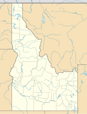 A map of Idaho showing the location of Cartier Slough WMA