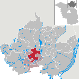 Läget för kommunen Gerswalde i Landkreis Uckermark