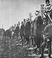 Austro-Hungarian soldiers executing Serbian civilians during World War I (1916).[58]