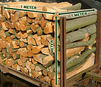 The stère is a cubic metre of stacked firewood