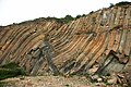 Twisted columnar jointing near the High Island Reservoir East Dam