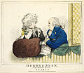 A satirical image of Elizabeth Farren and Edward Smith Stanley, 12th Earl of Derby, 1795