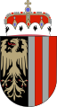 Das Wappen von Oberösterreich mit Erzherzogshut