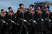 Historical Cossack units during the parade