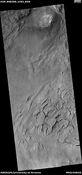 Hollows, as seen by HiRISE under HiWish program