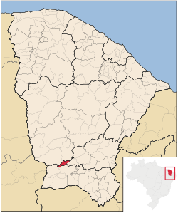 Localização de Antonina do Norte no Ceará