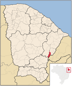 Localização de Pereiro no Ceará