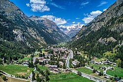 Skyline of Gressoney-Saint-Jean