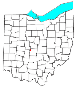 Location of Amlin, Ohio