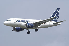 Een Airbus A318 van Tarom