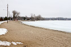 Starbuck City Beach, on the western shore of Lake Minnewaska