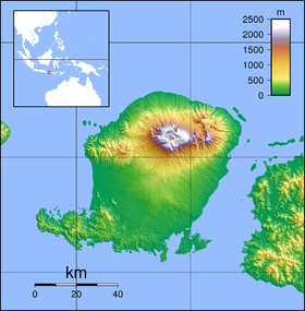 Map showing the location of Taman Nasional Gunung Rinjani