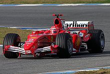 Photo de la Ferrari F2004M de Michael Schumacher à Jerez