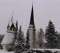 Tornio Church in late-December 2000