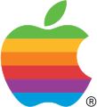 Logo d'Apple de 1977 à 2001 (dessiné par Rob Janoff)